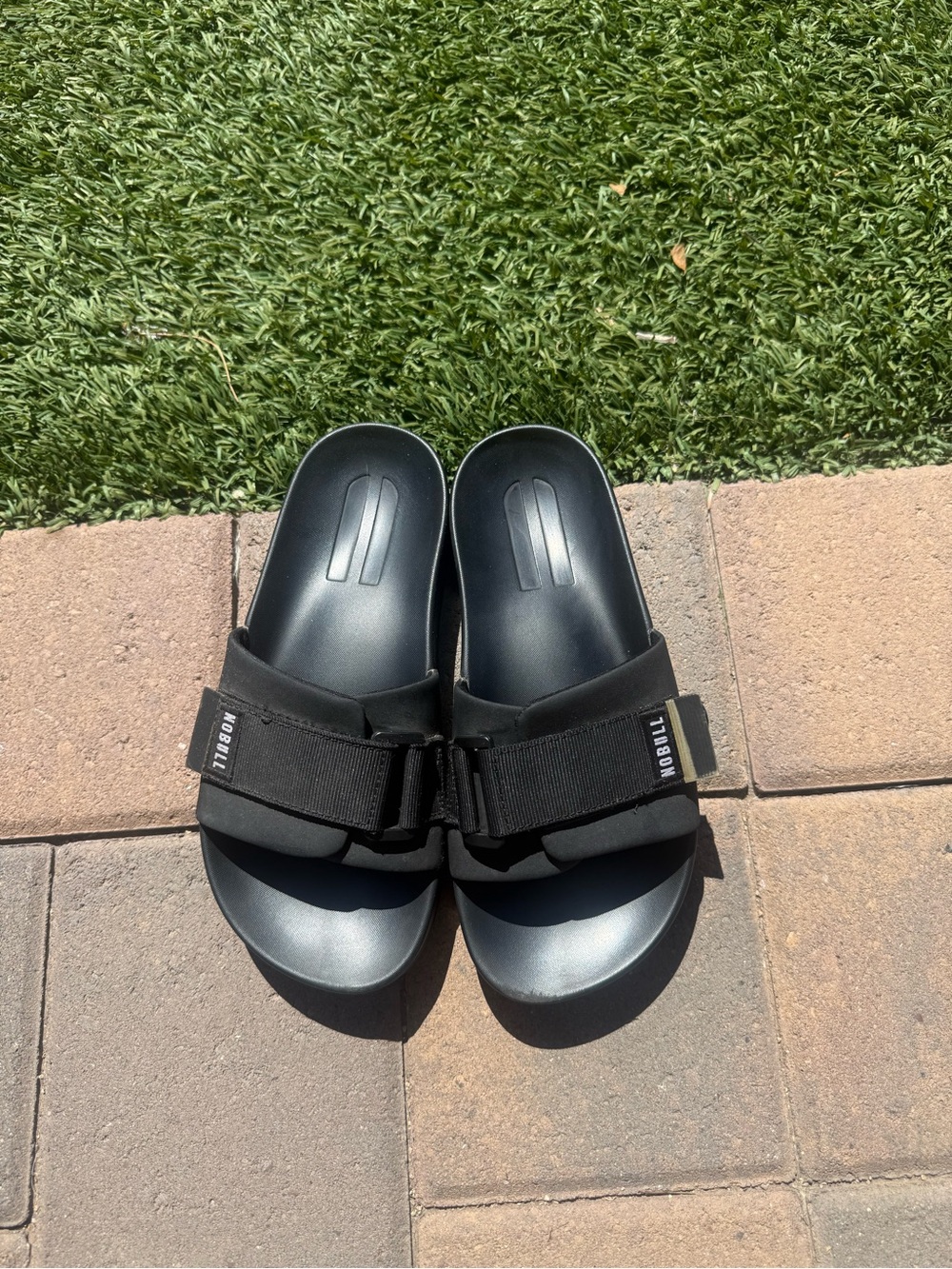 NOBULL Black Slide Sandals - Adjustable Strap